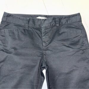 LOFT Cotton Black zipper ankle Trousers